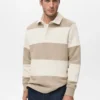 Sweat-shirt polo rayé Sweat-shirt polo rayé