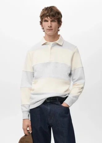 Sweat-shirt polo rayé
