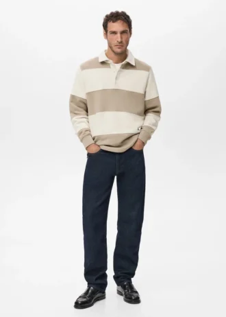 Sweat-shirt polo rayé