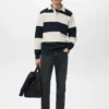 Sweat-shirt polo rayé Sweat-shirt polo rayé