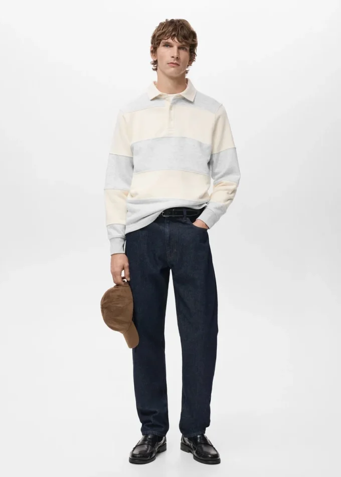 Sweat-shirt polo rayé Sweat-shirt polo rayé