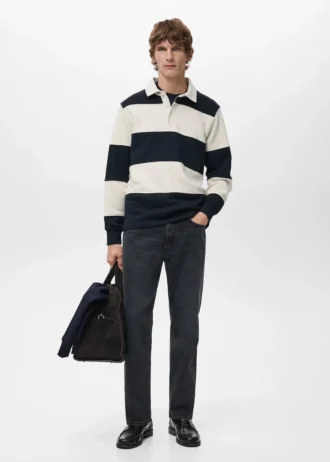 Sweat-shirt polo rayé