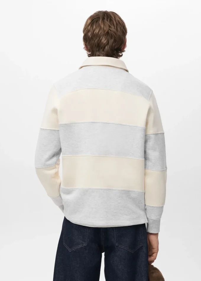 Sweat-shirt polo rayé Sweat-shirt polo rayé