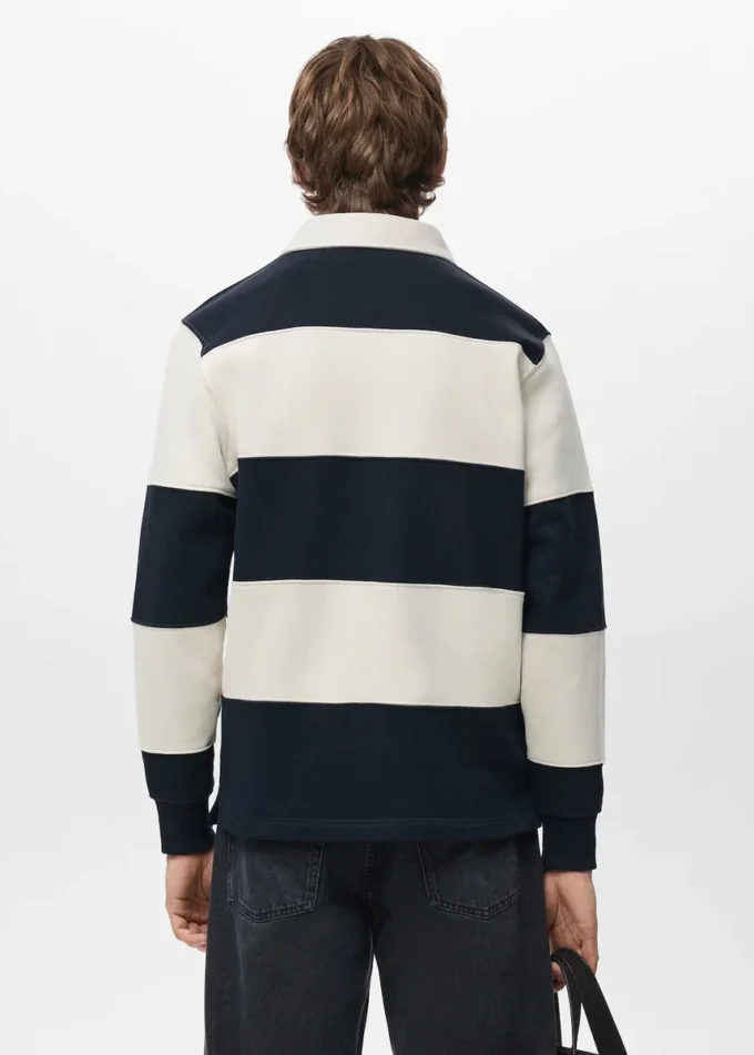 Sweat-shirt polo rayé Sweat-shirt polo rayé