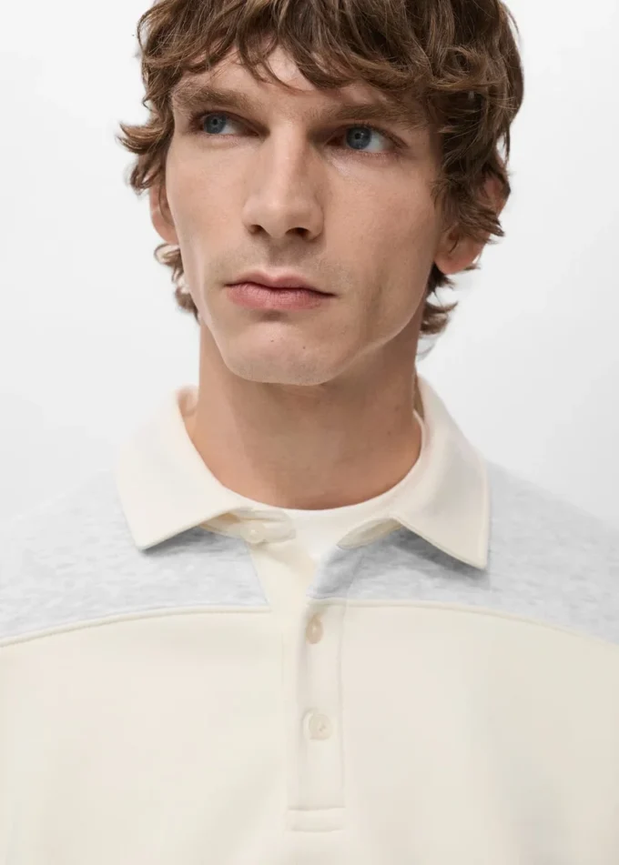 Sweat-shirt polo rayé Sweat-shirt polo rayé