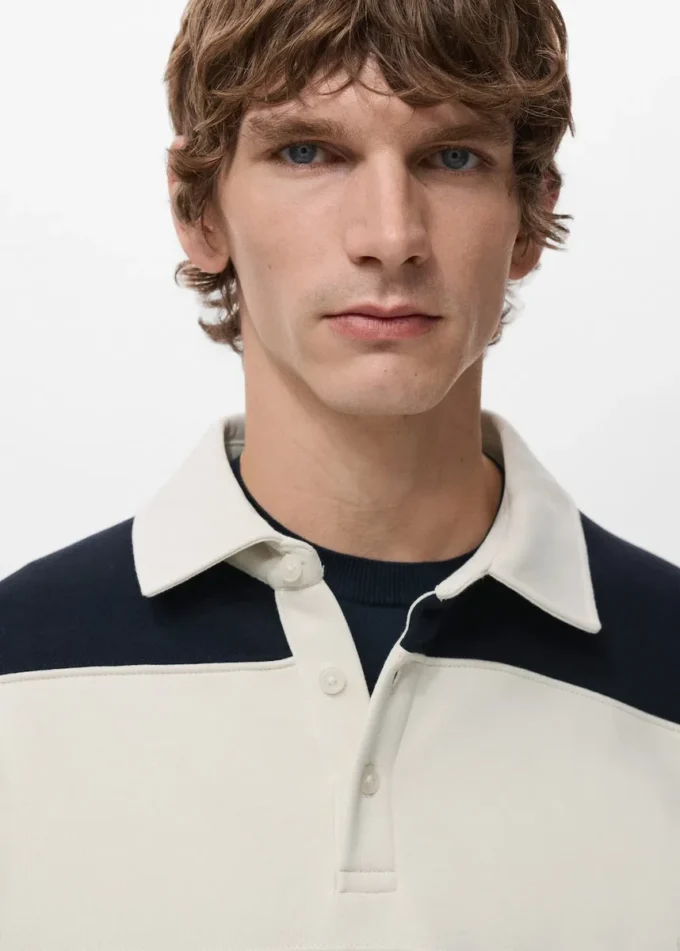 Sweat-shirt polo rayé Sweat-shirt polo rayé