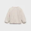 Sweat-shirt rayé avec boutons décoratifs Sweat-shirt rayé avec boutons décoratifs