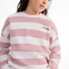 Sweat-shirt rayé avec détails brodés Sweat-shirt rayé avec détails brodés