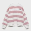 Sweat-shirt rayé avec détails brodés Sweat-shirt rayé avec détails brodés