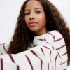Sweat-shirt rayé brodé