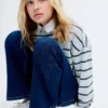 Sweat-shirt rayé brodé Sweat-shirt rayé brodé