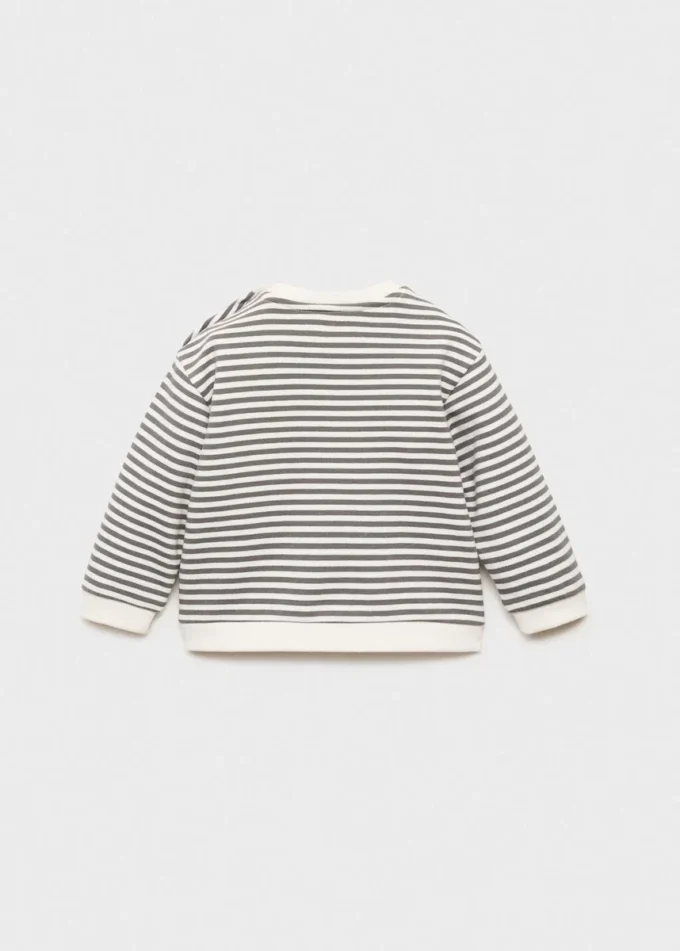 Sweat-shirt rayé en coton mélangé Sweat-shirt rayé en coton mélangé