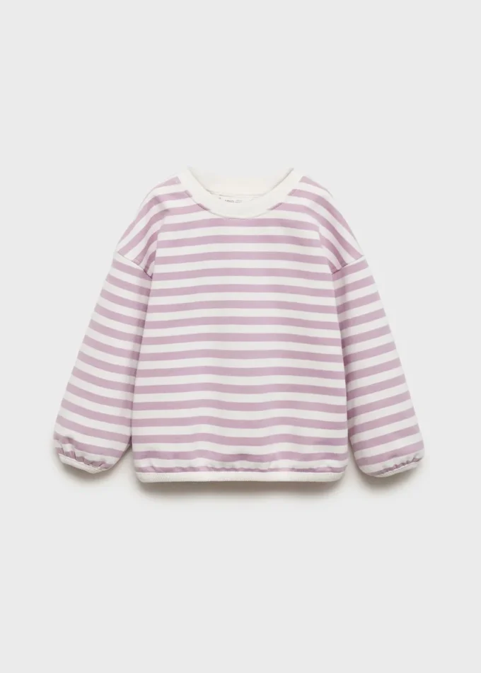 Sweat-shirt rayé en coton mélangé Sweat-shirt rayé en coton mélangé
