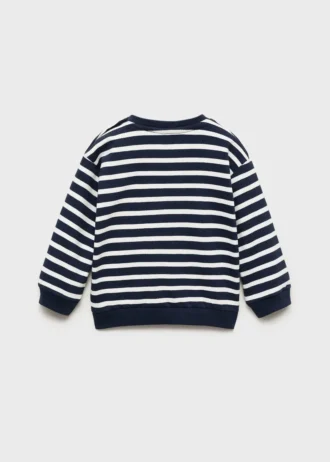 Sweat-shirt rayé en coton mélangé