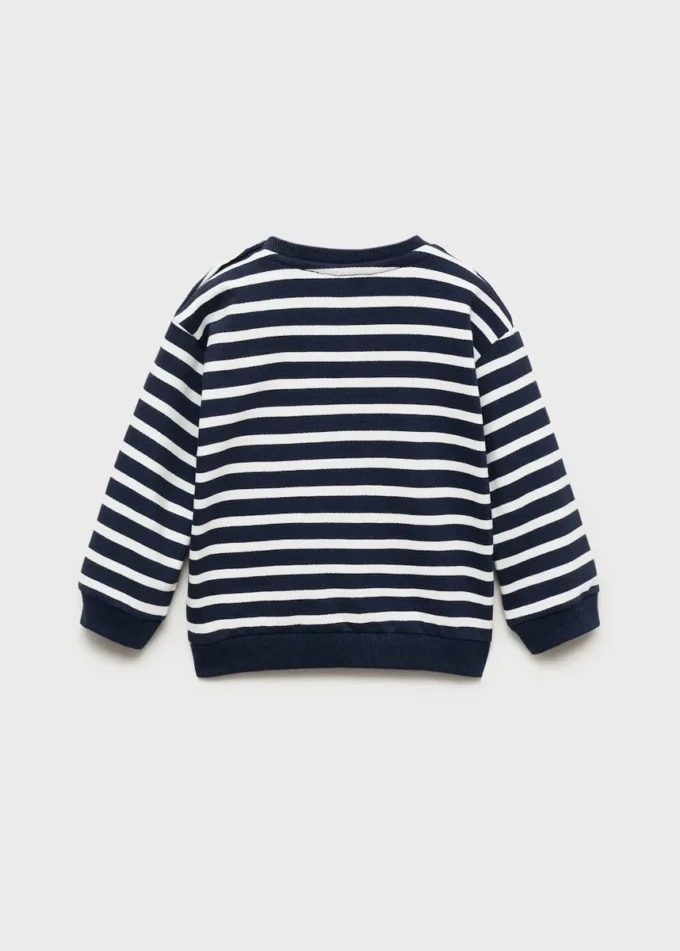 Sweat-shirt rayé en coton mélangé Sweat-shirt rayé en coton mélangé