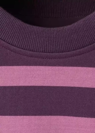 Sweat-shirt rayé en coton mélangé