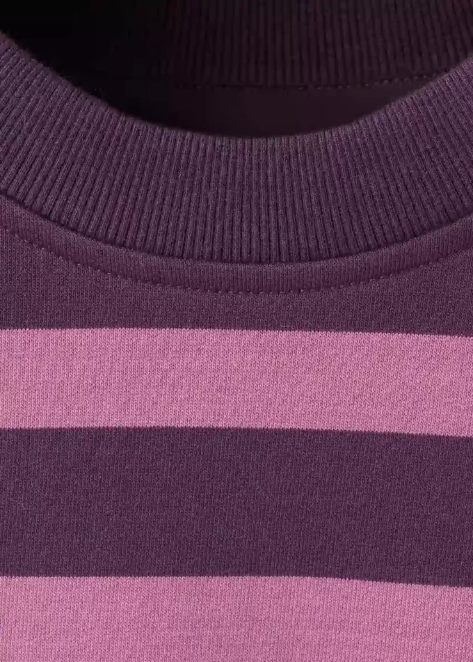 Sweat-shirt rayé en coton mélangé Sweat-shirt rayé en coton mélangé