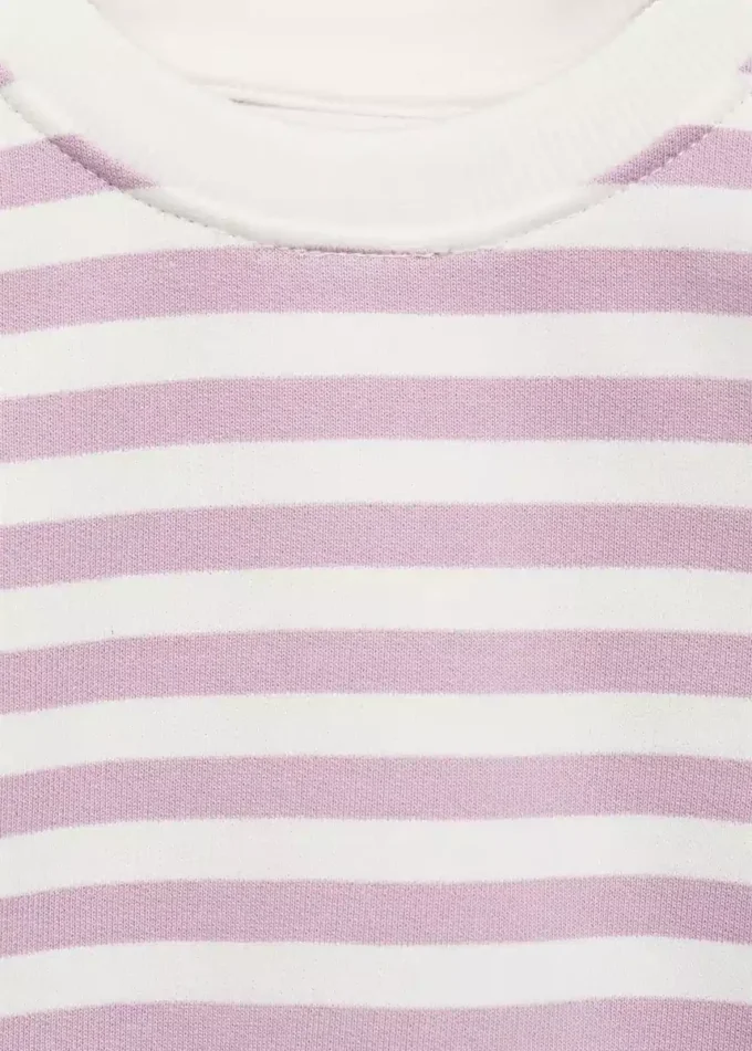 Sweat-shirt rayé en coton mélangé Sweat-shirt rayé en coton mélangé