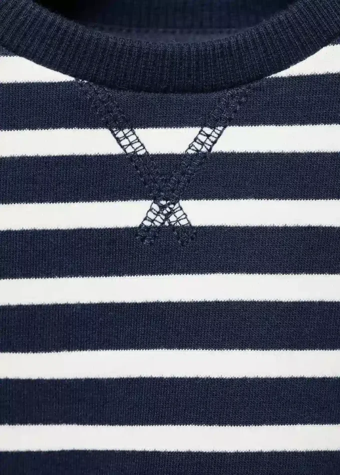 Sweat-shirt rayé en coton mélangé Sweat-shirt rayé en coton mélangé