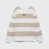 Sweat-shirt rayé en coton mélangé Sweat-shirt rayé en coton mélangé