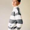 Sweat-shirt rayé en coton mélangé Sweat-shirt rayé en coton mélangé