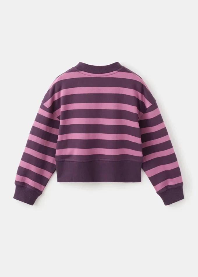 Sweat-shirt rayé en coton mélangé Sweat-shirt rayé en coton mélangé