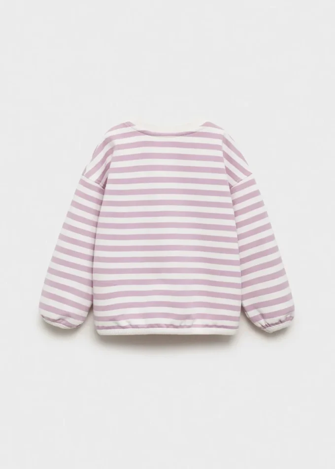 Sweat-shirt rayé en coton mélangé Sweat-shirt rayé en coton mélangé