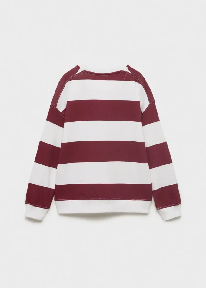 Sweat-shirt rayé en coton mélangé Sweat-shirt rayé en coton mélangé