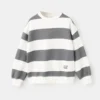 Sweat-shirt rayé en coton mélangé Sweat-shirt rayé en coton mélangé