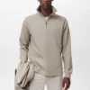 Sweat-shirt technique à fermeture éclair et coupe régulière