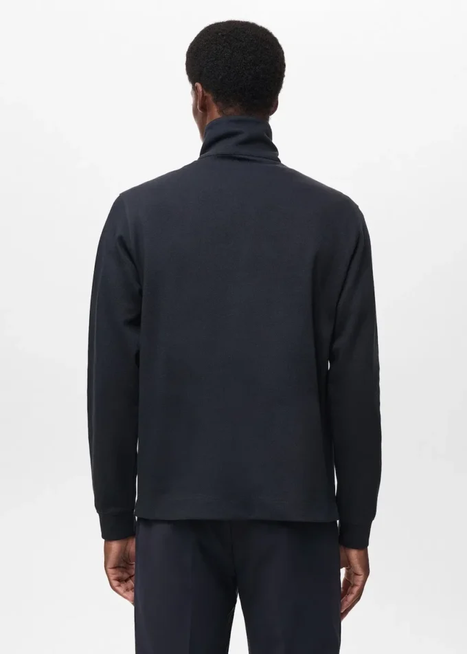 Sweat-shirt technique à fermeture éclair et coupe régulière