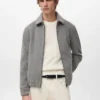 Sweat-shirt texturé avec fermeture éclair