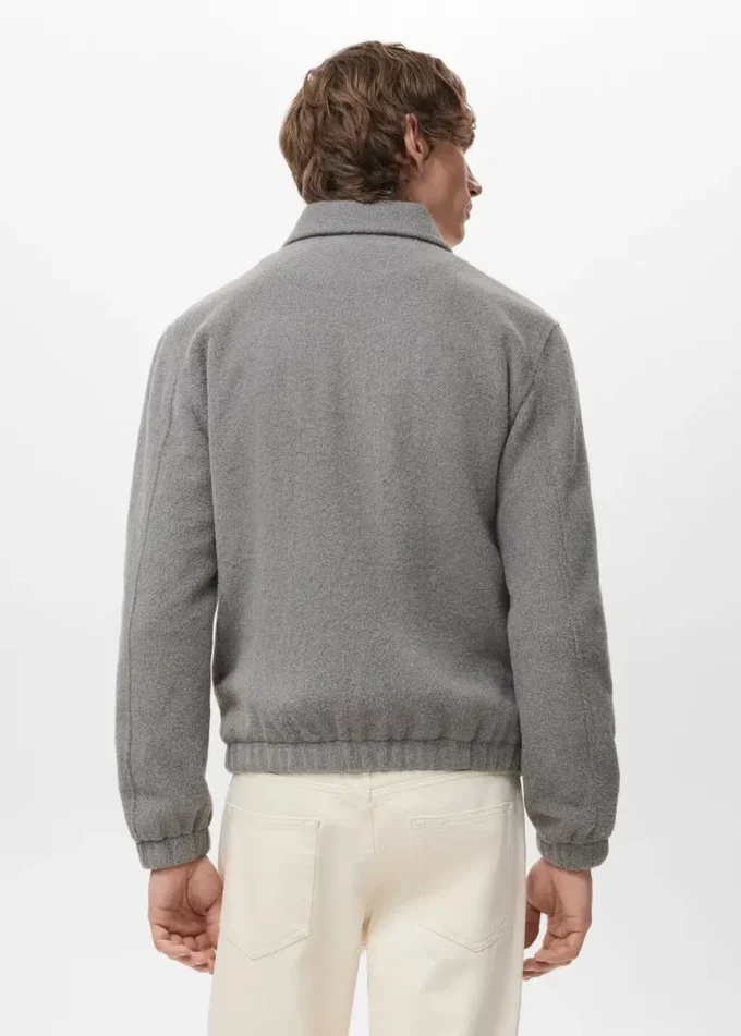 Sweat-shirt texturé avec fermeture éclair