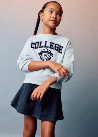 Sweat-shirt universitaire monochrome