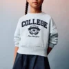 Sweat-shirt universitaire monochrome