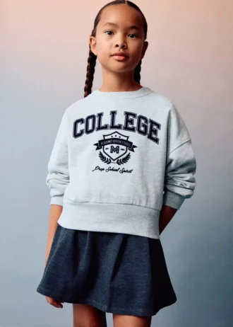 Sweat-shirt universitaire monochrome