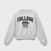Sweat-shirt universitaire monochrome