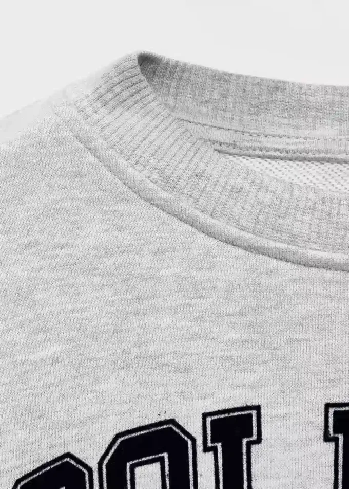 Sweat-shirt universitaire monochrome