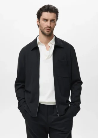 Sweat-shirt zippé avec poche
