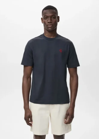 T-shirt 100 % coton avec détail brodé