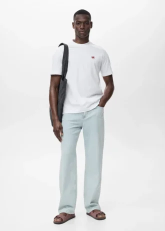 T-shirt 100 % coton avec détail brodé