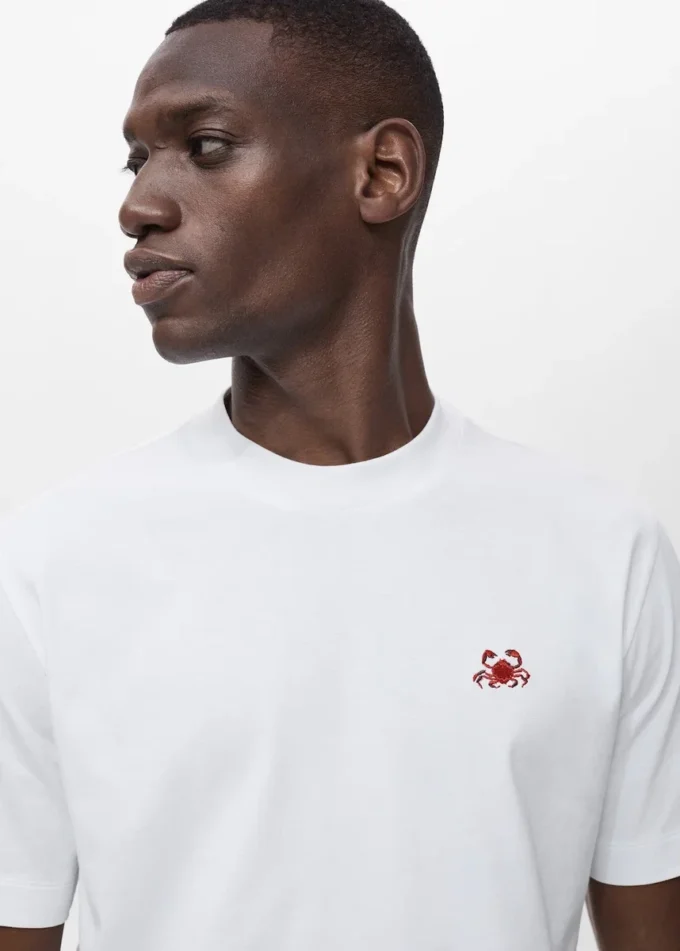 T-shirt 100 % coton avec détail brodé