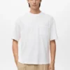 T-shirt 100 % coton coupe carrée poche