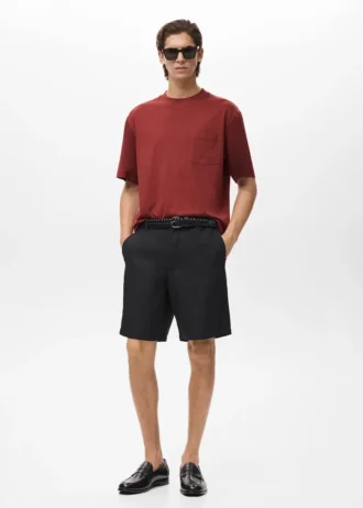 T-shirt 100 % coton coupe carrée poche