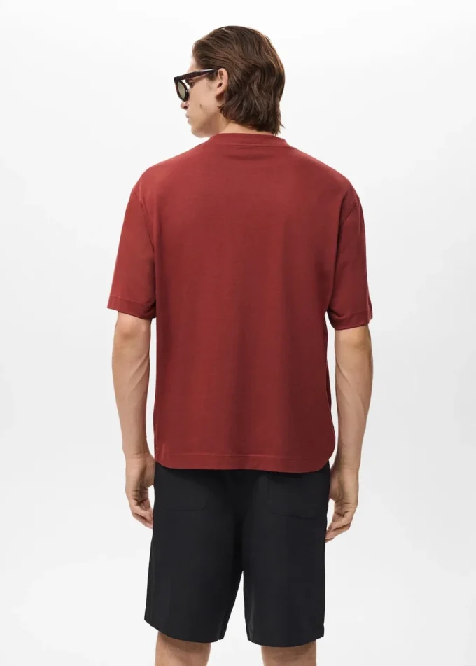 T-shirt 100 % coton coupe carrée poche
