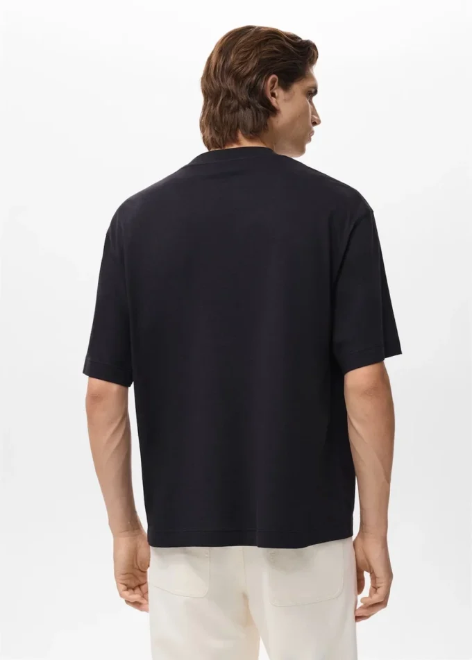 T-shirt 100 % coton coupe carrée poche
