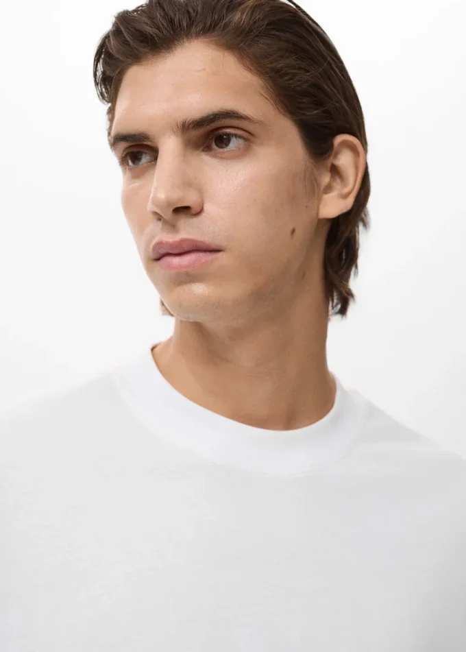 T-shirt 100 % coton coupe carrée poche