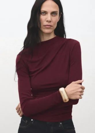 T-shirt ajusté drapé