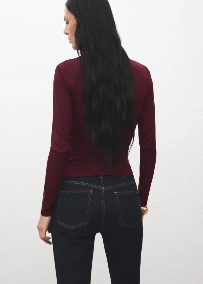 T-shirt ajusté drapé