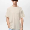 T-shirt ample en coton et lin